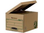 Caixa Arquivo Definitivo Fellowes reciclado. Cap 4, lombada 80. Formato 269X340X400mm.