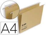 Capas de Suspensão Fade Tiki, formato A4, visor superior 290 mm. efeito lupa, eco 230 G/M, lombada V. Cor Kraft .