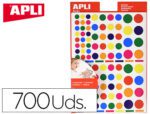 Etiquetas Autoadesivas Formas Sortidas Apli, multicolor Blister de 6 folhas.