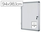 Vitrina De Anuncios Bi-Office Fundo Magnetico Extraplana De Interior 94X98,1 Cm