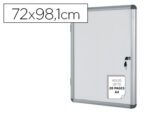 Vitrina De Anuncios Bi-Office Fundo Magnetico Extraplana De Interior 72X98,1 Cm