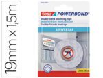 Fita Adesiva Tesa dupla face Powerbond, uso interior, medida 1,5 Mt. X 19 mm.