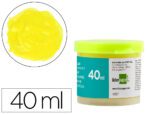 Guache Escolar Liderpapel, com 40 ml. Cor amarelo limão.