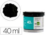 Guache Escolar Liderpapel, com 40 ml. Cor preto.