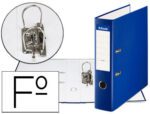 Archivador De Palanca Esselte Carton Forrado Pvc Folio Lomo De 75 Mm Con Rado Azul