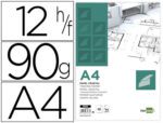 Bloco De Papel Vegetal Liderpapel Din A4 210X297Mm 90 Gr Bolsa De 12 Folhas