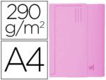 Classificador em Cartolina Exacompta, com bolsa e aba. Formato A4, gramagem 290 grs. Cor rosa.
