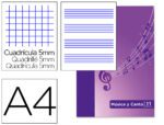 Caderno de Musica e Canto Oxford Pentagrama Inter. Linhado 2 mm. + quadrícula de 5 mm. Formato A4, com 24 folhas e papel de 90G/M2.