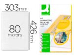 Bolsa De Plastificar Q-Connect 303 X 426 Mm 80 Microns Din A3 Mate Caixa De 100 Unidades