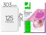 Bolsa De Plastificar Q-Connect 303 X 426 Mm 125 Microns Din A3 Caixa De 100 Unidades