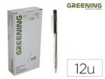 Esferográfica GREENING retrátil Cor preto.