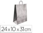 Saco De Papel Q-Connect Kraft Prata Asa Retorcida 240X100X310 Mm