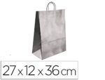 Saco De Papel Q-Connect Kraft Prata Asa Retorcida 270X120X360 Mm