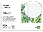 Bloco de Desenho Liderpapel Artistico. Formato 230X325, com 20 folhas. Gramagem 130 grs.
