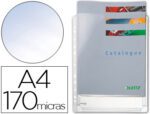 Bolsa Catálogo/Mica Pvc com fole Esselte. Formato A4, 170 microns. Capacidade 200 folhas. Pack de 5 unidades.