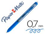 Esferográfica Paper Mate Inkjoy retrátil gel. Pen traço 0,7 mm., cor azul.