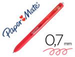 Esferográfica Paper Mate Inkjoy retrátil gel. Pen traço 0,7 mm., cor vermelho.