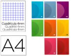 Caderno Agrafado Liderpapel 360. Capa de plástico, formato A4, com 48 folhas. Gramagem: 90G/M2, quadrículado 4mm. com margem. Cores sortidas.