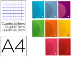 Caderno Agrafado Liderpapel 360 capa de plástico. Formato A4, com 48 folhas, papel de 90 grs. 5mm., com dupla margem. Cores sortidas.