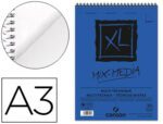 Bloco de Desenho Águarela Canson Xl Mix. Formato A3 espiral. Contém 30 folhas.
