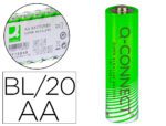 Pilha Q-Connect Alcalina Aa Pack Com 20 Unidades