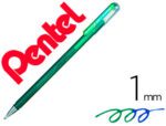 Roller Pentel K110 Dual Metallic, cor verde e azul.