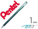 Roller Pentel K110 Dual Metallic, cor prata.