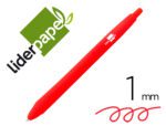 Esferográfica Liderpapel Gummy Touch retrátil, ponta 1,0 mm., tinta vermelho.