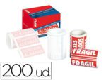 Etiquetas Apli Fragil 50X100 mm., rolo com 200 unidades.