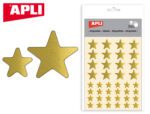 Etiquetas Autodesivas Estrela Apli. Cor ouro, bolsa com 3 folhas.