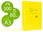 Papel De Cor Q-Connect Din A3 80 Gr Amarelo Intenso Embalagem De 500 Folhas