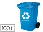 Contentor de Lixo em plástico Q-Connect, capacidade 100 litros. Cor azul
