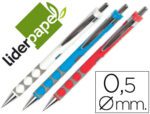 Lapiseira Liderpapel Diamond 0.5 mm. com borracha e pega soft, cores sortidas.