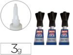 Super Cola Loctite Glue-3. Contém 3 unidades com 1 grs. Blisters mini Trio.