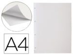Folha Álbum Liderpapel autoadesiva. Cor branca.
