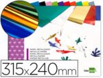 Bloco de Trabalhos Manuais Liderpapel. Papel metalizado. Formato 240X315 mm. Com 10 folhas. Cores sortidas.