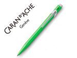 Esferográfica Caran D'Ache 849 Fluo verde limão ponta média.