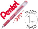 Roller Gel Pentel Hybrid K230M, ponta de 1,0 mm., cor vermelho metálico.