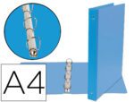 Pasta Liderpapel Cartao Forrado Pvc Din A4 4 Aneis 25 Mm Mistos Azul