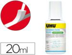 Corretor Líquido Uhu base Aquosa. Frasco 20 ml.