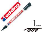 Marcador Permanente Edding 400, ponta redonda 1 mm., cor preto.
