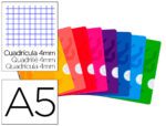 Caderno Escolar Agrafado Oxford capa fléxivel Optik Paper Openflex. Com 48 folhas, formato A5,, papel com 90 grs., quadrículado 4 mm. Cores sortidas.