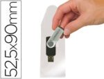 Bolsa Autoadesiva Q-Connect Memórias Usb 52,5X90 mm. Capacidade para 10 unidades.