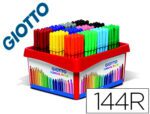 Marcador Giotto Turbo Color School, pack de 144 unidades, 12 cores X 12 unidades.