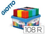 Marcador Giotto Turbo Maxi School pack de 108 unidades, 12 cores X 9 unidades.