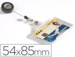 Identificador Durable com cordão extensível uso vertical/horizontal, medidas 54X85 mm.