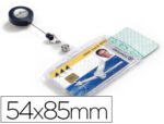 Identificador Durable com cordão extensível duplo uso vertical/horizontal, meddias 54X85 mm.