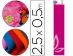 Papel Crepe Liderpapel, medida 50 cm. X 2,5 Mt. 34 grs., cor rosa fluorescente.