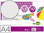 Goma Eva Liderpapel, formato A4 com 60 grs., espessura 1,5mm., cor branco, pack 10 folhas.