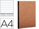 Caderno Clairefontaine capa cartolina. Formato A4 pautado 5 mm. Com 96 folhas, cor Kraft.